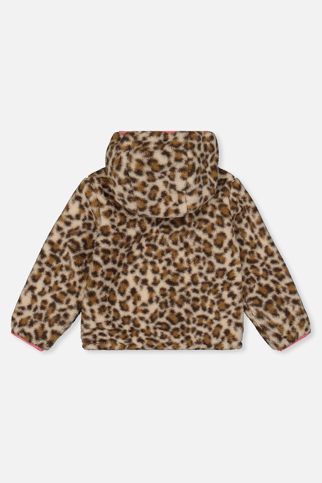 Deux par Deux Reversible Mid-Season Jacket Pink And Leopard
