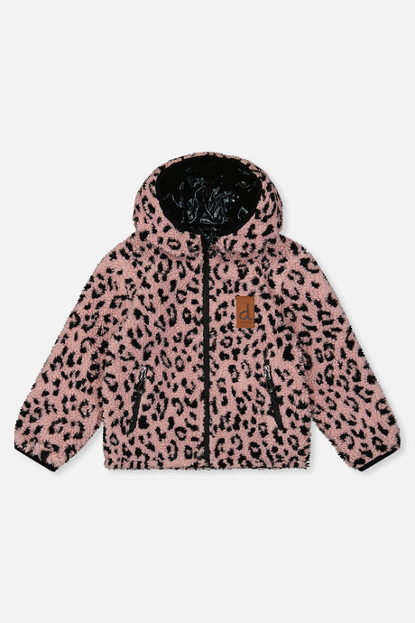 Reversible Mid-Season Jacket Pink And Black-4