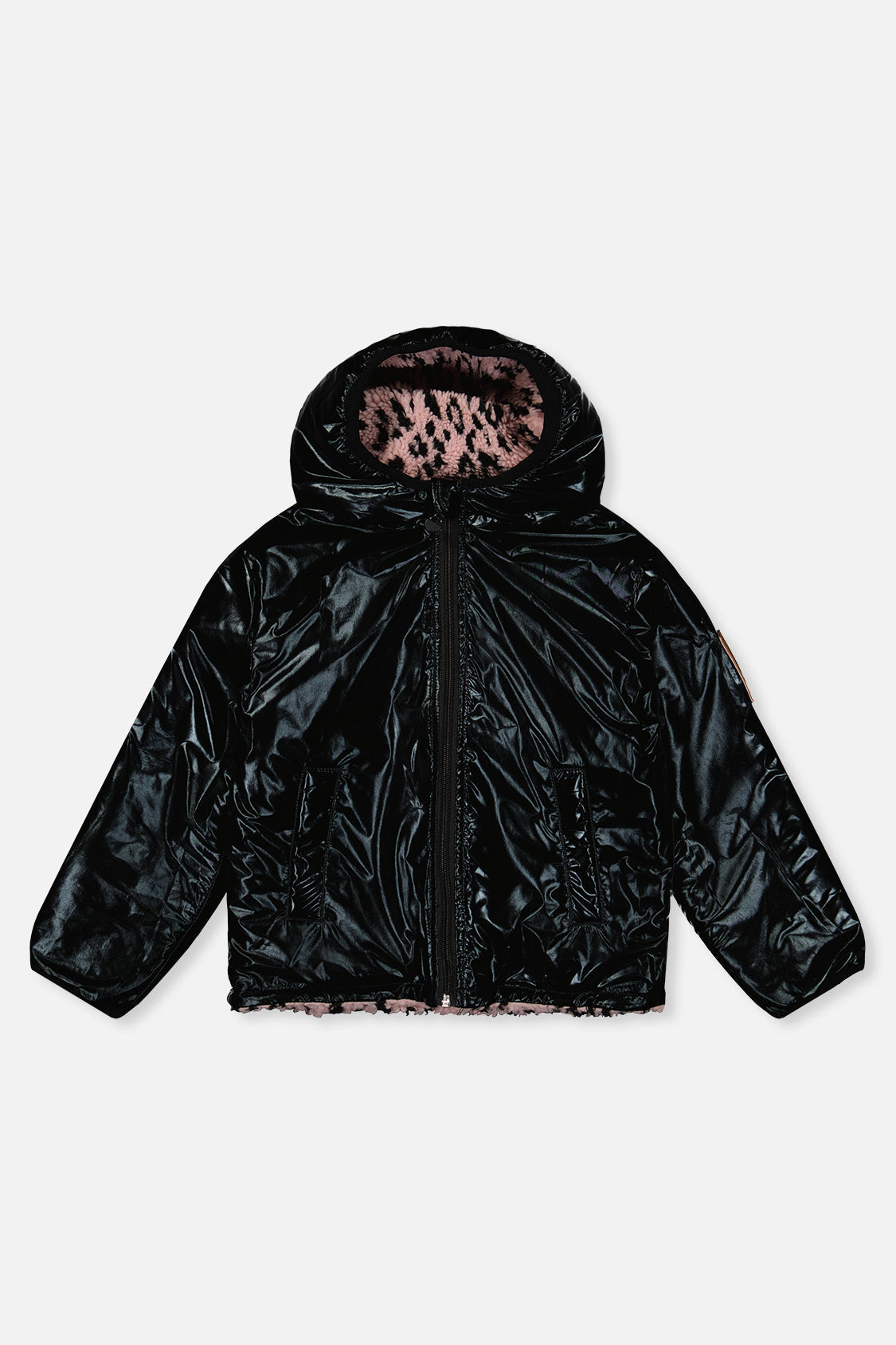Deux par Deux Reversible Mid-Season Jacket Pink And Black