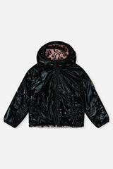 Deux par Deux Reversible Mid-Season Jacket Pink And Black