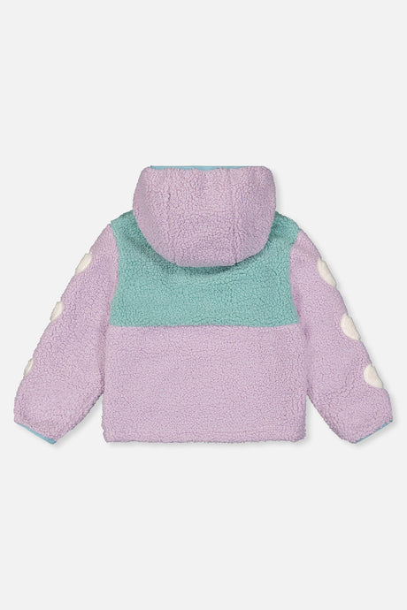 Deux par Deux Reversible Mid-Season Jacket Pale Blue-Grey And Mauve