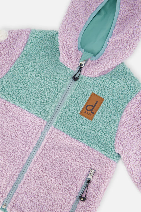 Deux par Deux Reversible Mid-Season Jacket Pale Blue-Grey And Mauve