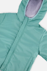Deux par Deux Reversible Mid-Season Jacket Pale Blue-Grey And Mauve