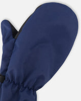 Baby Mid-Season Mittens Navy Blue-1