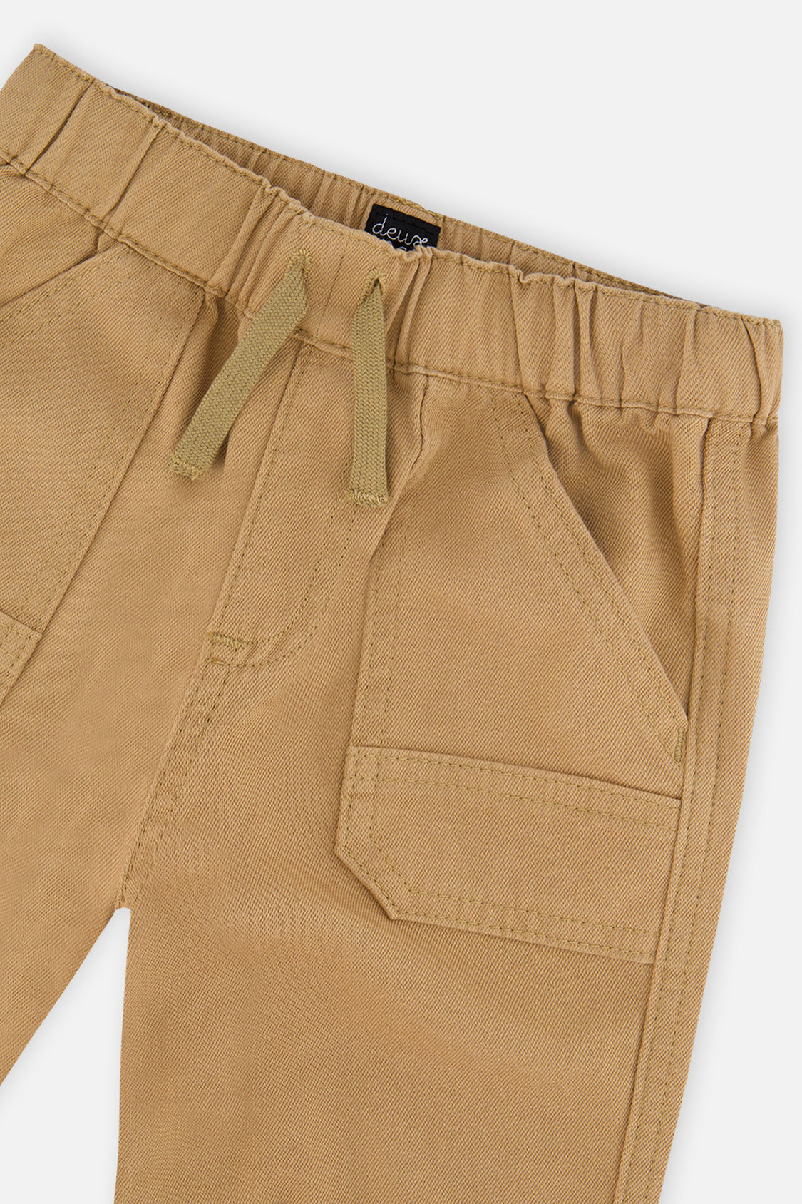 Deux par Deux Stretch Canvas Jogger Pants Beige