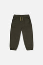 Stretch Canvas Jogger Pants Very Dark Green-0