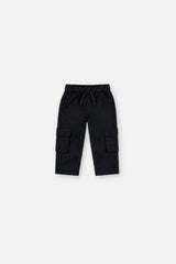 Baby Twill Pants With Cargo Pockets Dark Blue-0