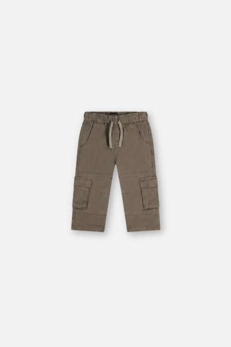 Baby Twill Pants With Cargo Pockets Grey-0
