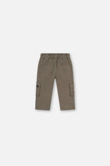 Baby Twill Pants With Cargo Pockets Grey-1