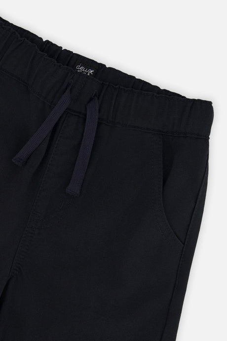 Deux par Deux Twill Pants With Cargo Pockets Dark Blue