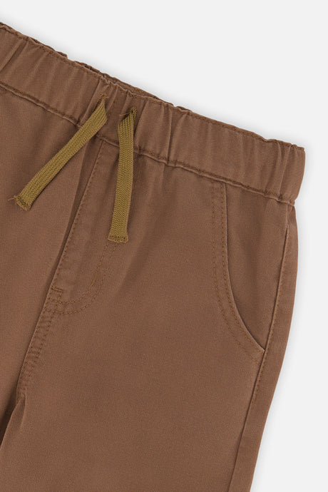 Deux par Deux Twill Pants With Cargo Pockets Neutral Brown