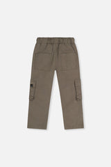 Deux par Deux Twill Pants With Cargo Pockets Grey product image P2