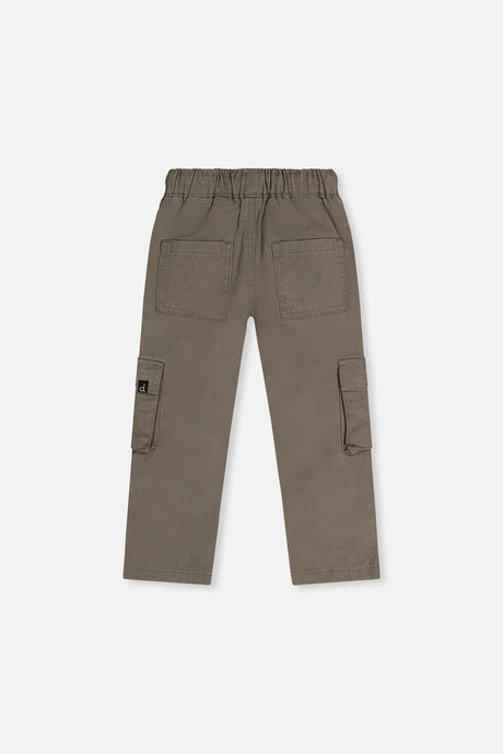 Deux par Deux Twill Pants With Cargo Pockets Grey product image P2