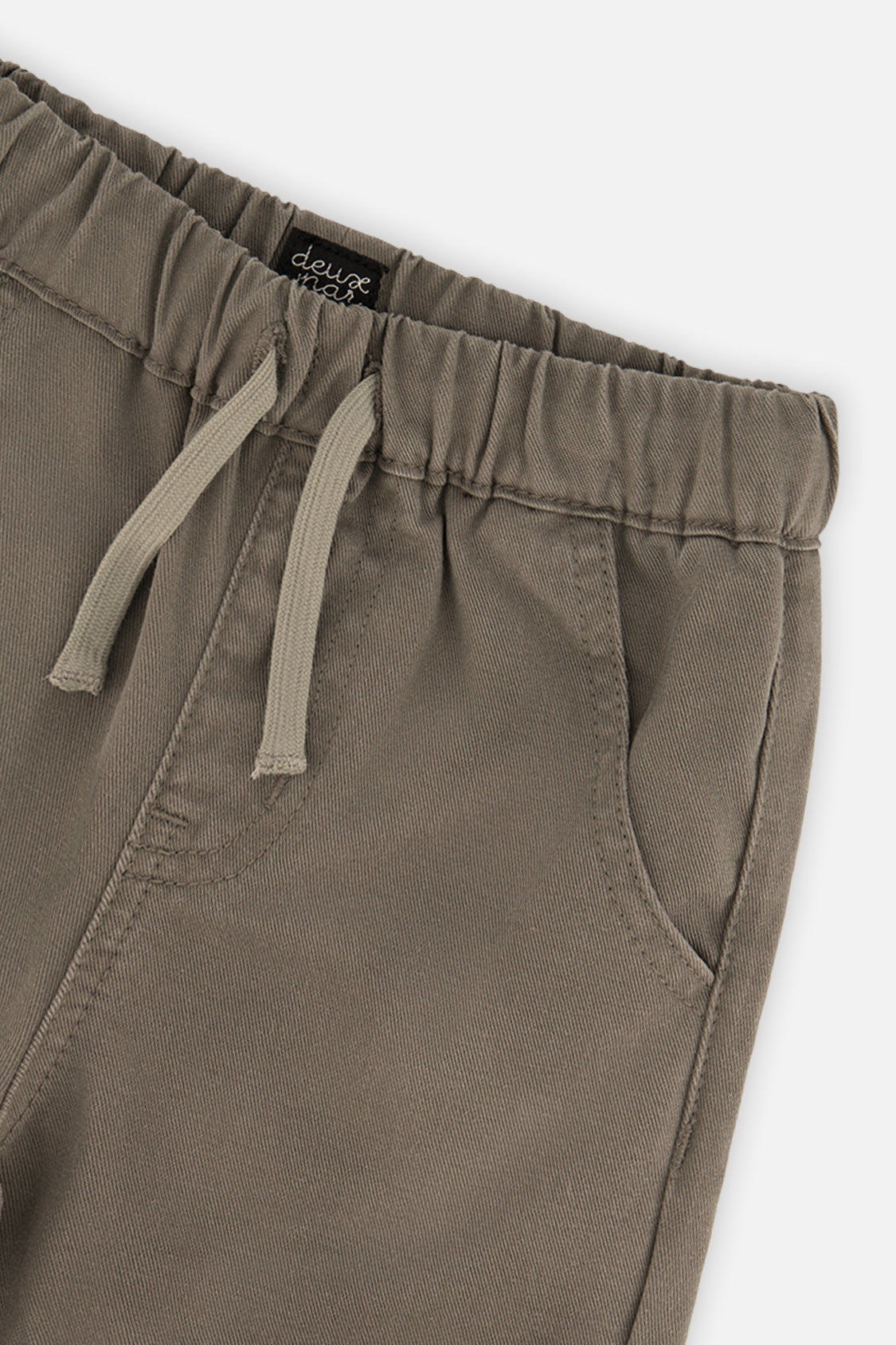 Deux par Deux Twill Pants With Cargo Pockets Grey