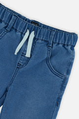 Deux par Deux Baby French Terry Denim Jogger Pants Light Blue