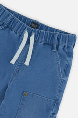 Deux par Deux Baby French Terry Denim Pants Light Blue