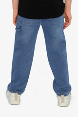French Terry Denim Pants Light Blue-3