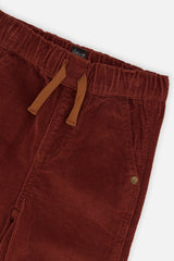 Deux par Deux Baby Stretch Corduroy Pants With Cargo Pocket Reddish-Brown