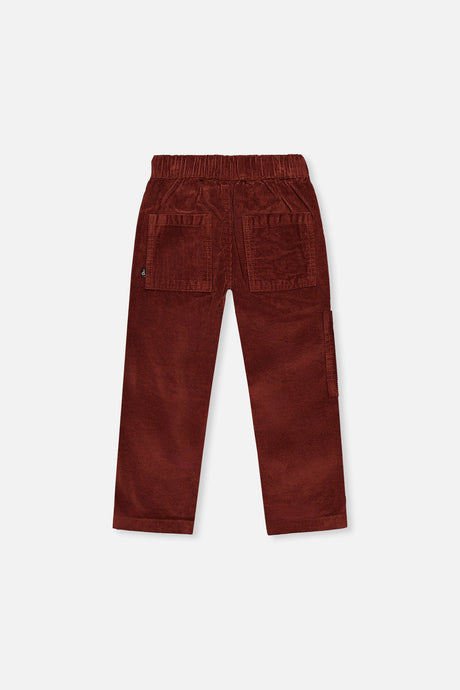 Deux par Deux Stretch Corduroy Pants With Cargo Pocket Reddish-Brown product image P2