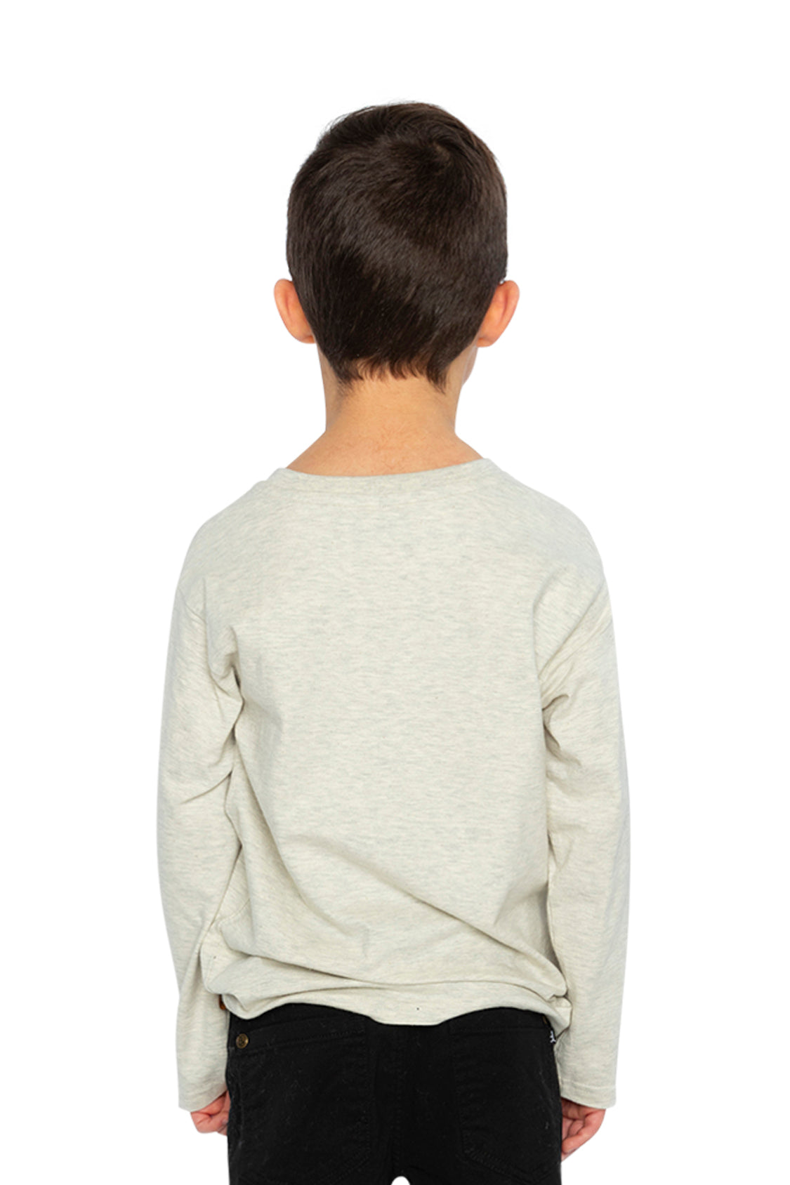 Organic Cotton Long Sleeve T-Shirt Heather Grey-3
