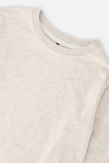 Deux par Deux Organic Cotton Long Sleeve T-Shirt Heather Grey