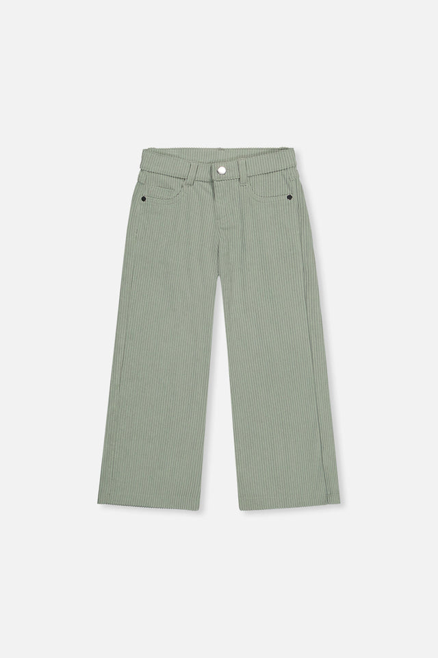 Stretch Corduroy Wide Leg Pants Pale Turquoise-0
