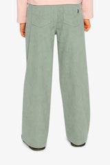 Stretch Corduroy Wide Leg Pants Pale Turquoise-3