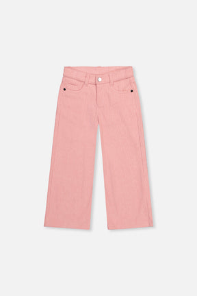 Stretch Corduroy Wide Leg Pants Pink-0
