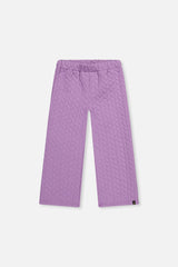 Wide Leg Jacquard Pants Purple-0