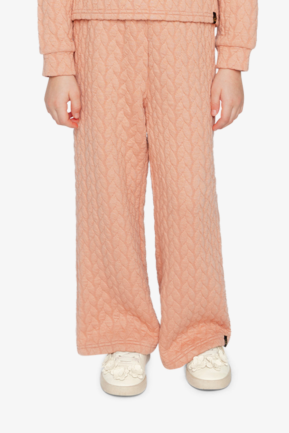 Wide Leg Jacquard Pants Pink-1