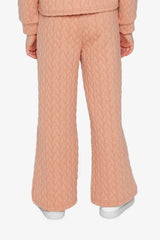 Wide Leg Jacquard Pants Pink-3