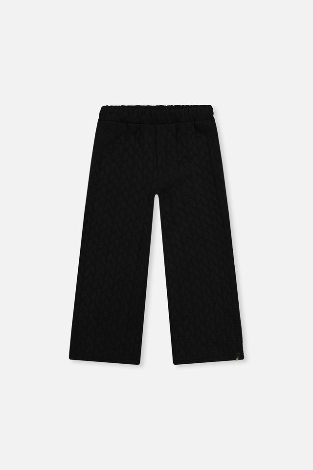 Wide Leg Jacquard Pants Black-0
