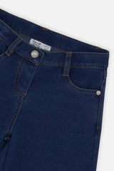 Deux par Deux Jeggings With Lurex Navy Blue Denim