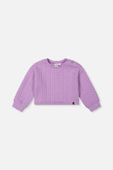 Jacquard Sweatshirt Purple-0