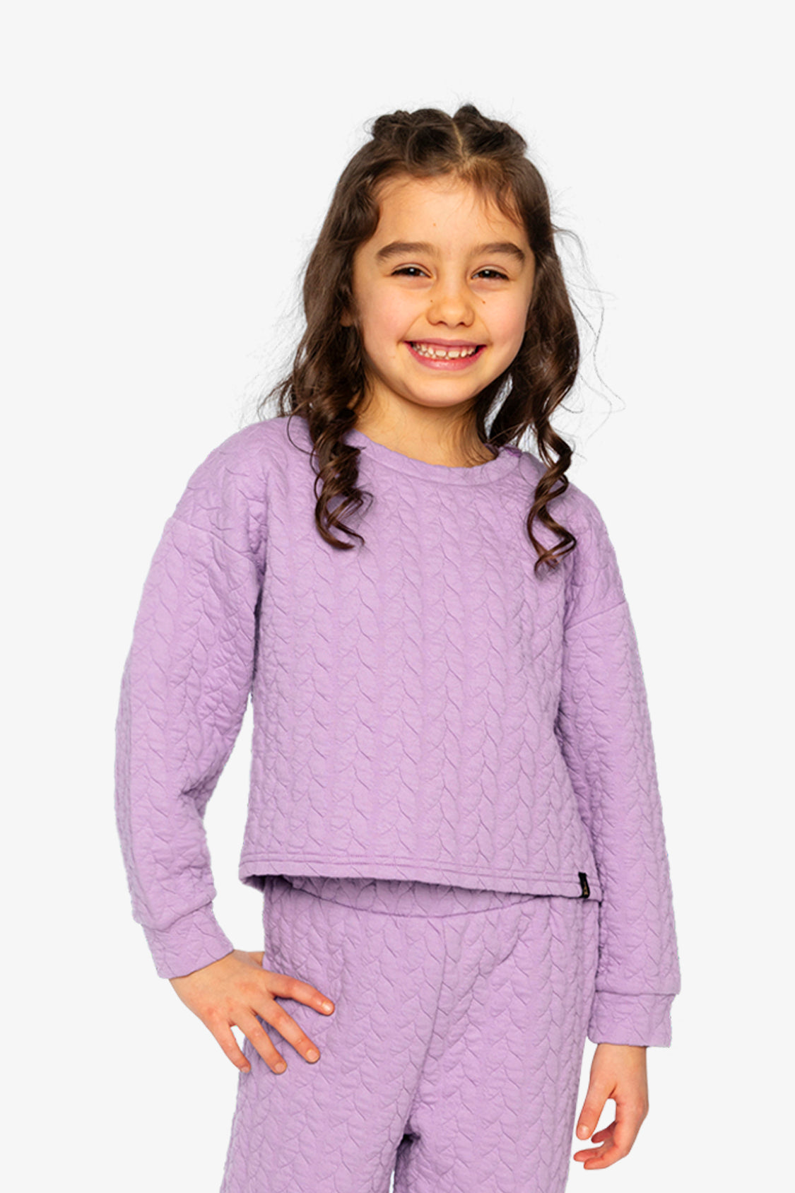 Jacquard Sweatshirt Purple-1