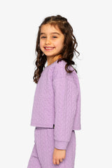 Jacquard Sweatshirt Purple-2