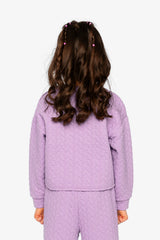 Jacquard Sweatshirt Purple-3