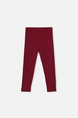Rib Leggings Reddish-Brown-2