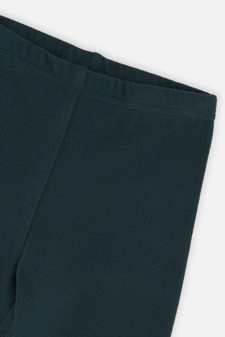 Deux par Deux Rib Leggings Jasper Printed Green