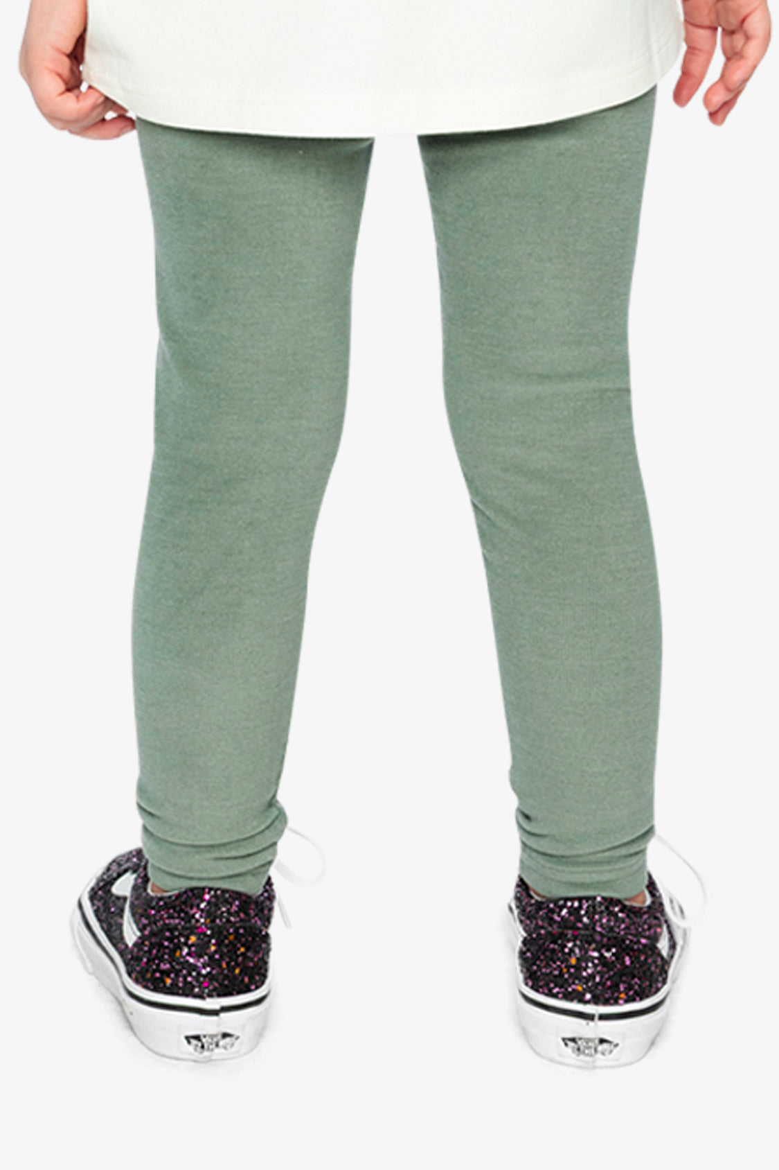 Rib Leggings Green Printed Green-3