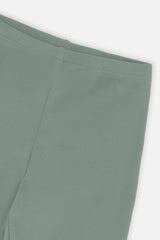 Deux par Deux Rib Leggings Green Printed Green