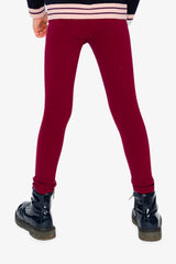 Deux par Deux Rib Leggings Reddish-Brown