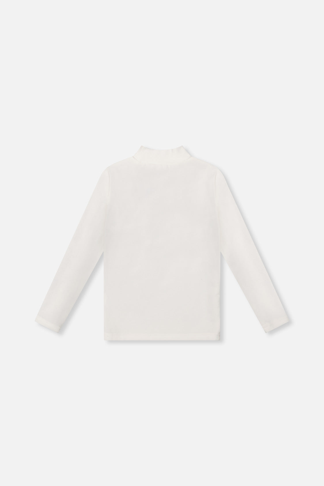 Deux par Deux Brushed Rib Mock Neck Top Off-White product image P2