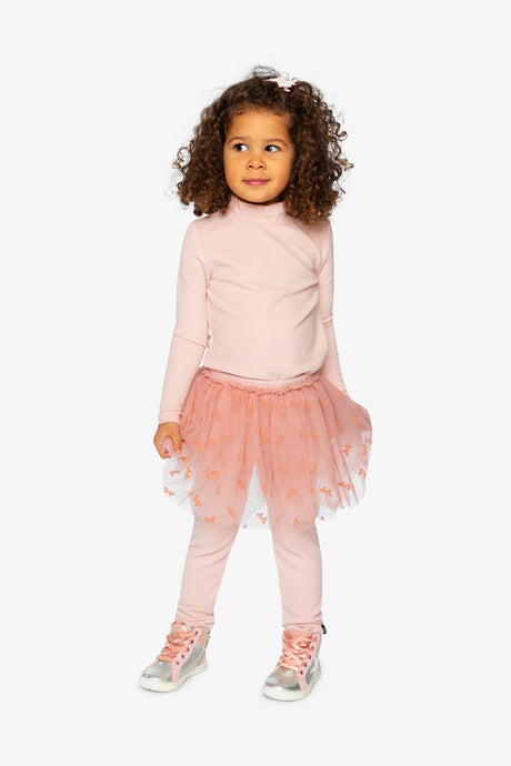 Brushed Rib Mock Neck Top Pale Dusty Pink-4
