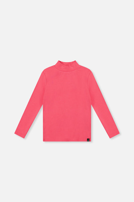 Brushed Rib Mock Neck Top Pink-0
