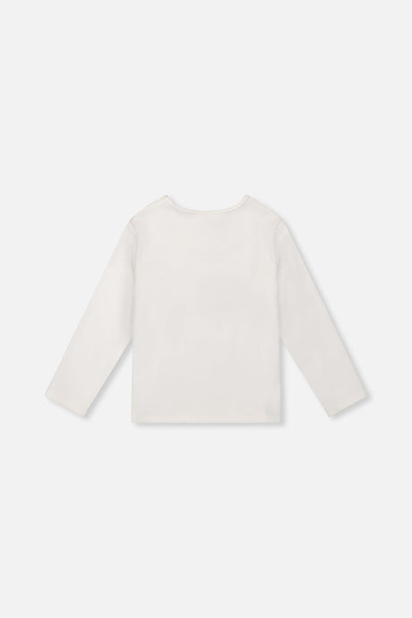 Deux par Deux Brushed Rib Crew Neck Top Off-White product image P2