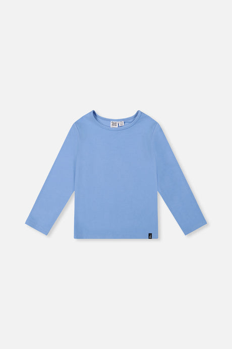 Brushed Rib Crew Neck Top Pale Blue-0