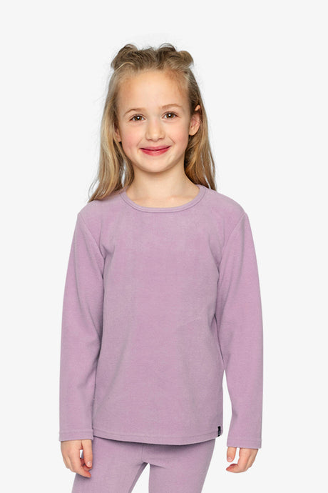 Brushed Rib Crew Neck Top Violet-1