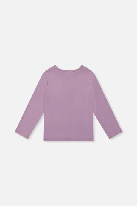 Deux par Deux Brushed Rib Crew Neck Top Violet product image P2