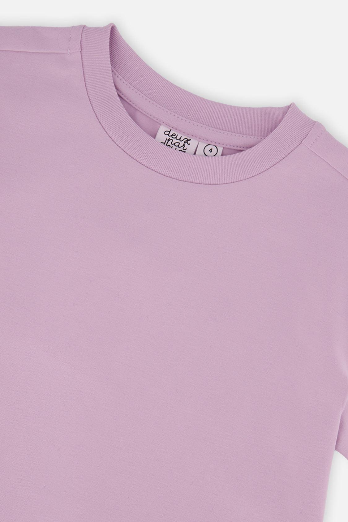 Deux par Deux Heavy Jersey Wide Short Sleeve T-Shirt Mauve